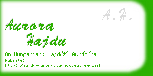 aurora hajdu business card